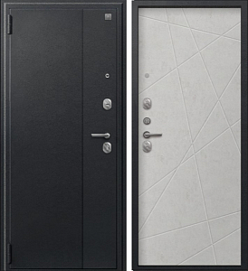 Товар Дверь A-03 черный сатин - бетон светлый DIS007330